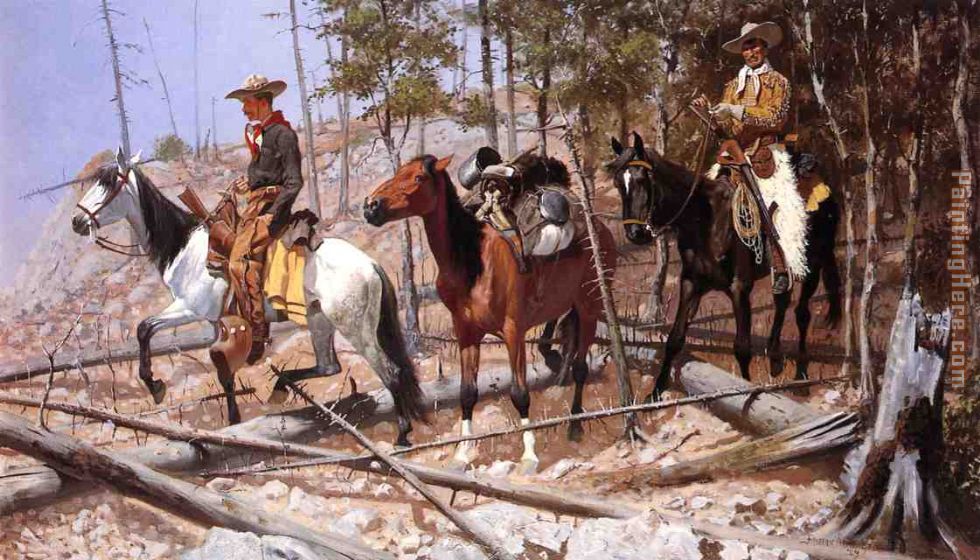 Frederic Remington Prospecting for Cattle Range